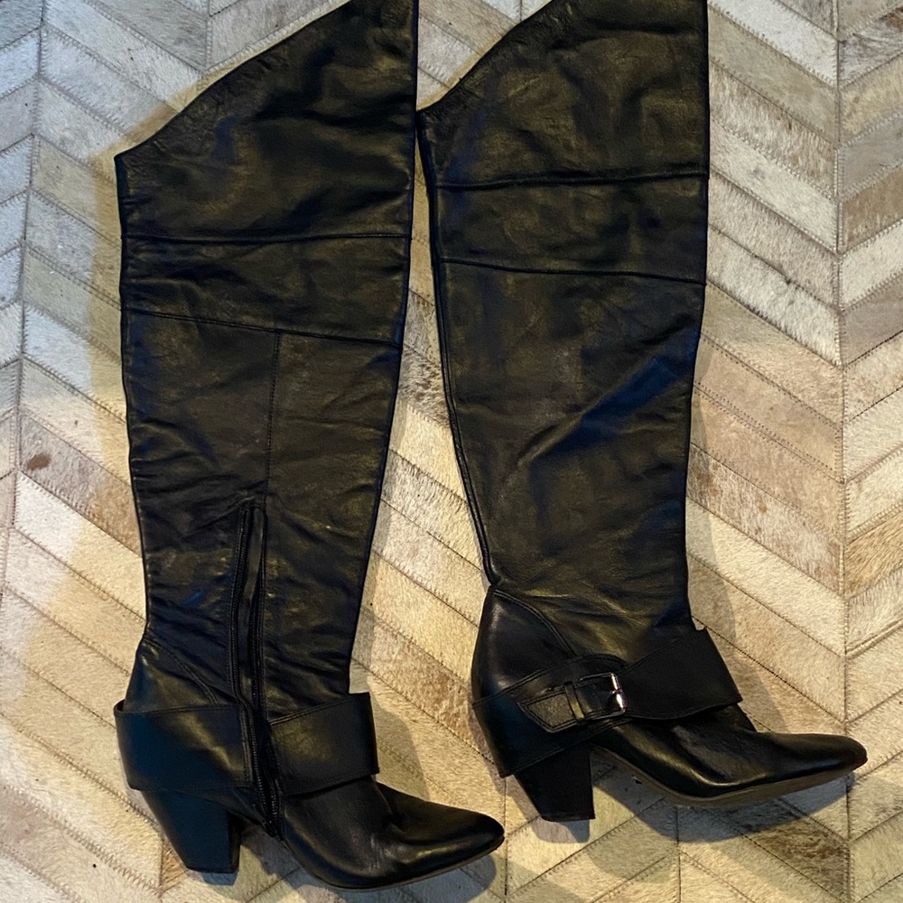 Aldo, leather over-the-knee boots